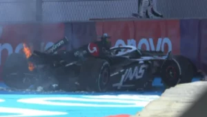 Kevin Magnussen F1 Crash